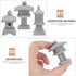3pcs Chinese Lantern Pagoda Gray Statue Miniature Ornaments Sandstone Sculpture Asian Decor for Plant Pot Home Garden Yard Outdoor Micro Landscape...