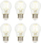 Westinghouse 5316620 4.5 Watt (40 Watt Equivalent) A15 Dimmable Clear Filament LED Light Bulb, Medium Base, 6 Pack...
