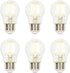 Westinghouse 5316620 4.5 Watt (40 Watt Equivalent) A15 Dimmable Clear Filament LED Light Bulb, Medium Base, 6 Pack...