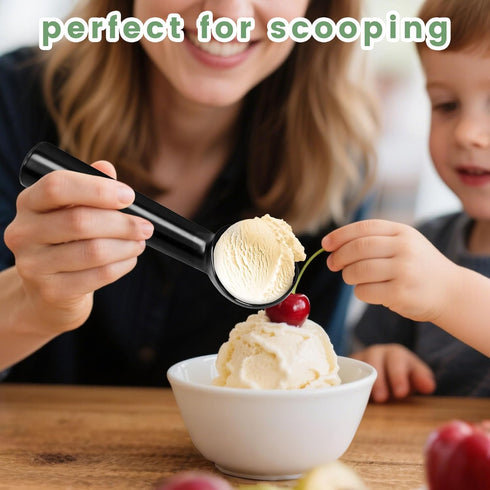HANSGO Ice Cream Scoop, 2PCS 7 inches Nonstick Anti-Freeze Ice Cream Scooper One Piece Aluminum Design Dishwasher Safe...