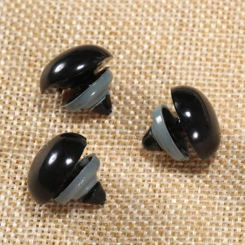 dophee Plastic Doll Eyes, Black Plastic Safety Eyes with Matching Washers, Doll Making Craft Eyes for Teddy Bear Doll, Puppet, Plush, Amigurumi St...