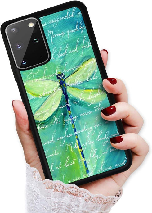 for Samsung S21, for Samsung Galaxy S21 4G 5G, Durable Protective Soft Back Case Phone Cover, HOT12281 Green Dragonfly...