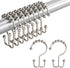 Amazer Shower Curtain Hooks, Rust-Resistant Metal Double Shower Curtain Rings for Curtain Rolling Shower Hooks, 12PCS Shower Rings for Bathroom Sh...
