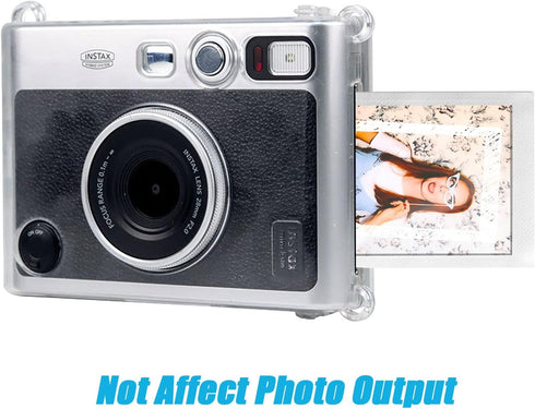 Mini Evo Clear Case for Fujifilm Instax Mini Evo Instant Camera Transparent Photo Printer Protector with Shoulder Strap Accessories Bundle (Clear ...