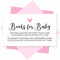 Hadley Designs 25 Books For Baby Shower Request Cards - Pink Baby Shower Invitation Inserts, Guest Book Alternative, Bring A Book Instead Of A Car...