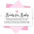 Hadley Designs 25 Books For Baby Shower Request Cards - Pink Baby Shower Invitation Inserts, Guest Book Alternative, Bring A Book Instead Of A Car...