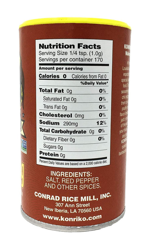 Konriko - Creole Seasoning 6 oz - Wheat Free - Gluten Free - No MSG...