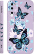 for Samsung Galaxy S20 Case Creative Flower Pattern Design Dropproof Slim Protective for Galaxy S20 Phone Cover 6.2 inch-Aurora Butterfly Purple...