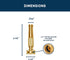 Morvat Solid Brass Metal Twist Garden Hose Nozzle, Heavy Duty Adjustable Power Spray Attachment, High Pressure Water Jet Sprayer with ¾” Standard ...