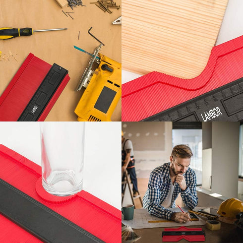Contour Gauge 10 Inch, Widen Plastic Profile Gauge Duplicator, Precisely Copy Irregular Shapes Wood Template Measuring Tool for Perfect Fit and Ea...