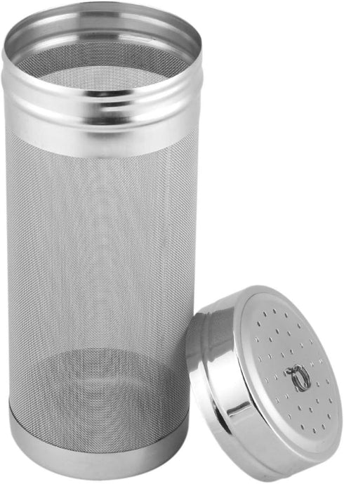 Beer Hop Filter, Brewing Dry Basket Hopper Strainer Tea Kettle Hops Filter Homebrew Hops Stainless Steel 300 Micron Mesh Kegs Homemade Brew Cartri...