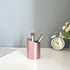 Metal Mesh Diagonal Pen Pencil Brush Cup Holder Stand for Office Desk, Rose Gold, Pink...