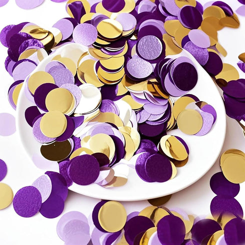 Purple Silver Confetti/Purple Birthday Party Decorations Centerpiece Table Party Decorations/Engagement Baby Shower/Wedding Purple Graduation 2025...