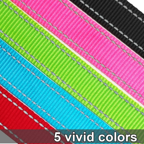 6Foot Tie Out Nylon Dog Leash, Heavy Duty 1" Wide Reflective Thick Lead for Medium Large Dogs Indoor Outdoor Front Yard Camping Black...