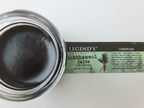 Legend's Creek Farm Herbal Salve - Healing Ointment with 20% Ichthammol Drawing Salve - Natural Balm for Stings, & Splinters - 1Oz Organic Healing...