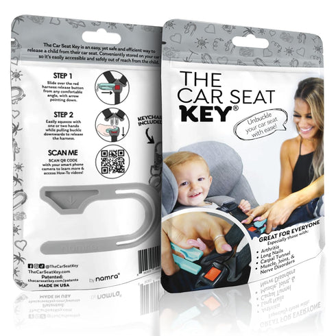 The Car Seat Key - Original Car Seat Key Chain Buckle Release Tool - Easy Unbuckle Opener Aid for Nails, Parents, Grandparents & Older Children by...