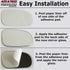 Mirror Glass + Full Size Adhesive Pad for 2010-2014 Volkswagen Golf Driver Side Replacement (2010 2011 2012 2013 2014)...