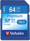 Verbatim 64GB Premium SDXC Memory Card, UHS-I V10 U1 Class 10...