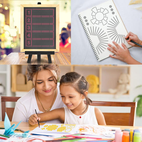 24 Pcs Assorted Drawing Journaling Stencils Set,Mixed Shapes Scale Painting Templates for DIY Albums Schedule Wall Art Decor,Reusable Plastic Pain...