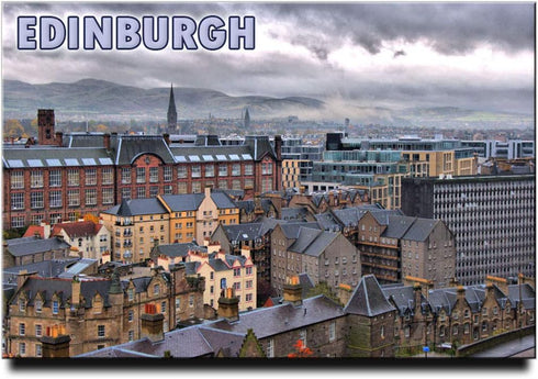 Edinburgh Fridge Magnet Scotland Travel Souvenir Design Based on Photo by Hansueli Krapf, License CC-by-SA 3.0......