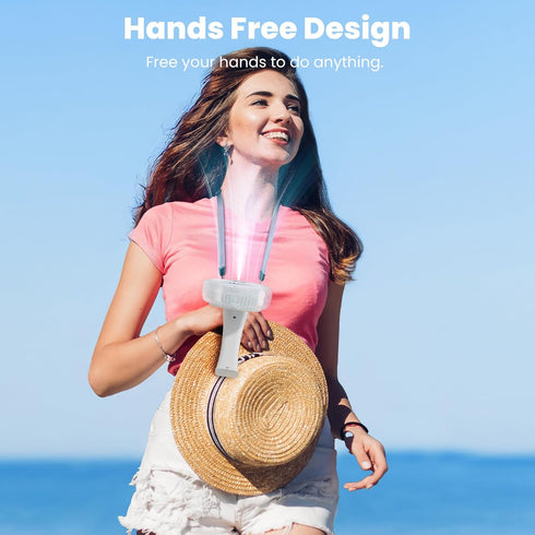 HandFan Upgraded Portable Misting Fan, Handheld Spray Water Mister Fan, USB Rechargeable Personal Mist Fans, Mini Cooling Hand Fans for Summer Bea...