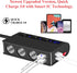 Amiss 3-Socket Car Power DC Outlet with 4USB Cigarette Lighter Adapter, 180w 12v/24v, Quick Charge 3.0 Car Charger with LED Voltage Display, Upgra...