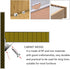 120 Pcs Drawer Wedges Drawer Bottom Repair Fixing Mending Wedges with Screws, Plastic Angle Code Bracket Fasteners, Drawer Reinforcement Repair Ki...