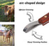 Hoof Knife, Stainless Steel Blade Curved Farrier Horse Hoof Trimmer with Non Slip Rubber Wood Handle, Multipurpose Hoof Loop Trimming Knife, for H...