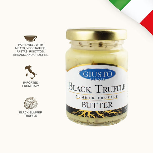 Giusto Sapore Italian Truffle Butter 3.17 oz - Premium Gourmet Butter - Imported from Italy and Family Owned...