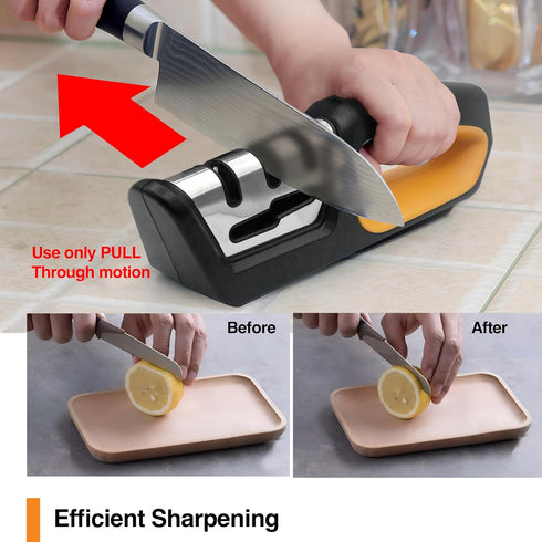 Premium-Ceramic-Knife-Sharpener - Versatile Kitchen Knife Sharpener Tool, Ideal for All Knives, Safe & Easy to Use...