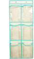 Over The Door Shoe Organizer Hanging Narrow Closet Door Shoe Storage Large Clear Pockets Chart (6 POCKETS)...