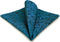 S&W SHLAX&WING Pocket Squares for Men Suits Dark Teal Black Blue Patterned...