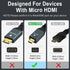 Twozoh Micro HDMI Cable 3.3ft, Gold-Plated & Braided, Support 1080P, Compatible with Laptop, Projector, HDTV...