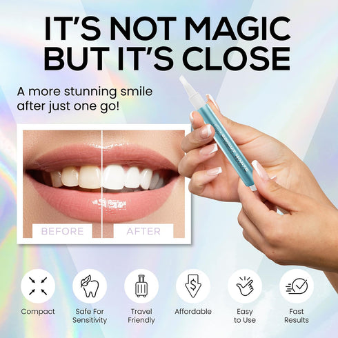 Venus Visage Teeth Whitening Pen (4 Pens), 40+ Uses - Teeth whitening Gel with Professional Formulation and Ingredients - Best Teeth Whitener Over...