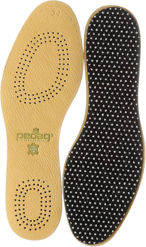 pedag Leather Insole with Sweat Wicking Carbon Layer, Handmade in Germany, Fits Pumps and Dress Shoes, Tan, US W7 / EU 37...