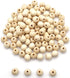 100pcs 14mm Natural Wood Beads DIY Unfinished Round Wooden Loose Beads Bulk Wood Spacer Beads for Craft Making...
