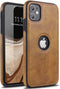 Retro Leather Case for iPhone 11 Anti-Knock Back Cover Soft TPU Business Shell Phone Case (Brown, for iPhone 11)...