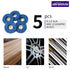 5 Pcs 4-1/2 Inch Poly Strip Wheel Disc Rust Remover Wheel, 7/8" Angel Grinders Clean Tool, Strip Discs for Angle Grinder Remove Rust Paint Clean W...