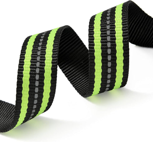 Mile High Life Reflective Dog Collar | Nylon Pet Collars wiith Buckle | Light Weight Puppy Collars | Lime Green Dog Collars for Large Dogs (Lime G...