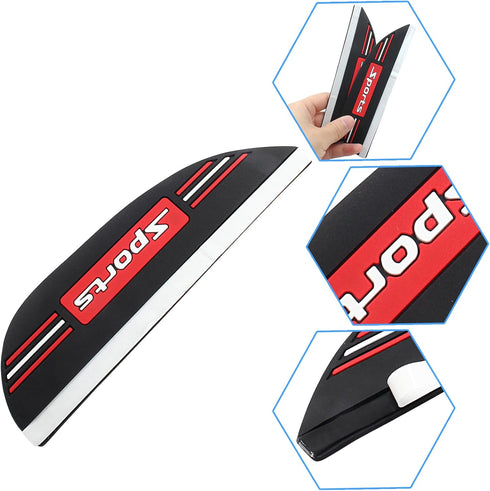 2 Packs Car Side Mirror Rain Visor Fenders, Universal Carbon Fiber Eyebrow Side Mirror Rain Guard for Car Truck Van and SUV - Enhance Visibility, ...