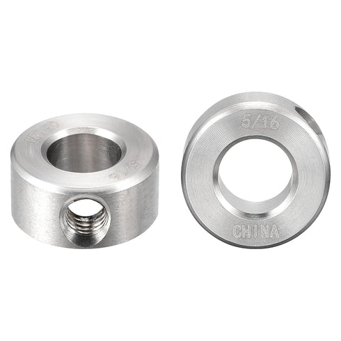 uxcell Drill Stop 5/16" I.D. Stainless Steel for Set Screws Chuck Woodworking Drill Bits Depth Holder 2Pcs...