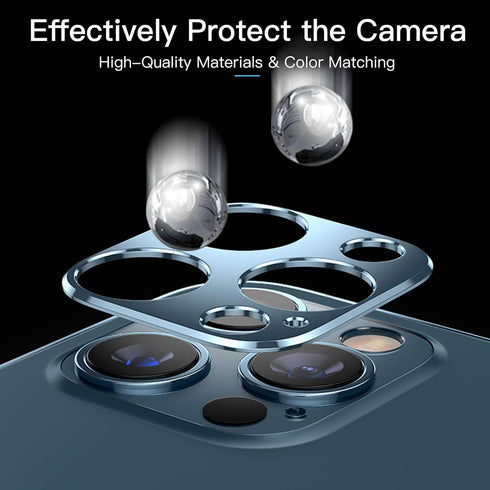 Camera Lens Protector for iPhone 12 Pro, Aluminum Alloy Lens Protective Ring - Pacific Blue, 2 Pcs...
