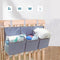Hanging Diaper Caddy Organizer Sturdy with Hoop and Durable Baby Organizer –Diaper Stacker for Changing Table, Crib, Playard or Wall-GREY...