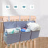 Hanging Diaper Caddy Organizer Sturdy with Hoop and Durable Baby Organizer –Diaper Stacker for Changing Table, Crib, Playard or Wall-GREY...