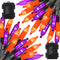 Dazzle Bright Purple and Orange Halloween Lights Battery Operated, 2 Pack Total 100LED 32FT Waterproof Mini String Lights with 8 Modes, Halloween ...