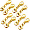 MTLEE Double Lobster Clasp Extender Double Claw Connector Bracelet Extension Clasp Small Bracelet Necklace Shortener for DIY Jewelry Making(Gold)...