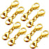 MTLEE Double Lobster Clasp Extender Double Claw Connector Bracelet Extension Clasp Small Bracelet Necklace Shortener for DIY Jewelry Making(Gold)...