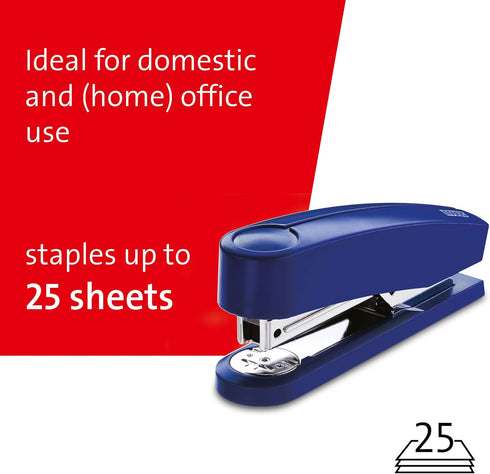 Novus B2 Compact Stapler, 25 Sheet Capacity, Precision Staple Guide, German Engineered, Staple|Pin|Tack, 10 Year Warranty, Blue (020-1260)...