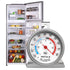 PECULA Refrigerator Thermometer Large Dial, Freezer Thermometer -30-30 Deg ?/-20-80 Deg ?, Fridge Thermometer by Stainless Steel, Thermometer for ...
