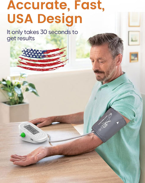 Blood Pressure Monitor,AILE blood pressure machine Upper Arm Large Cuff(8.7"-16.5"Adjustable),automatic high blood pressure cuff for home use,(BP)...